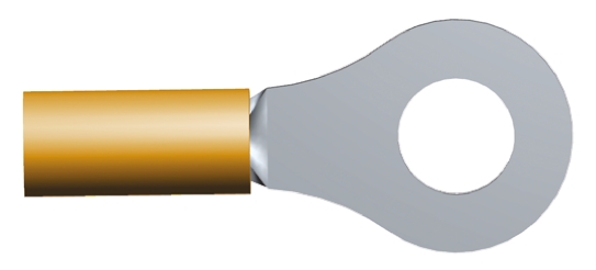 TE Connectivity, DG STRATO-THERM Insulated Ring Terminal, M5 Stud Size, 0.26mm² to 1.65mm² Wire Size, Orange