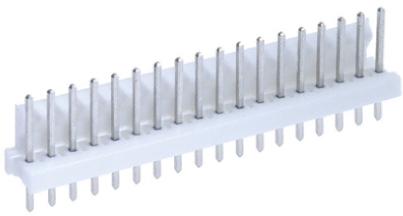 TE Connectivity MTA-100 Series Straight Through Hole Pin Header, 18 Contact(s), 2.54 mm Pitch, 1 Row, Unshrouded