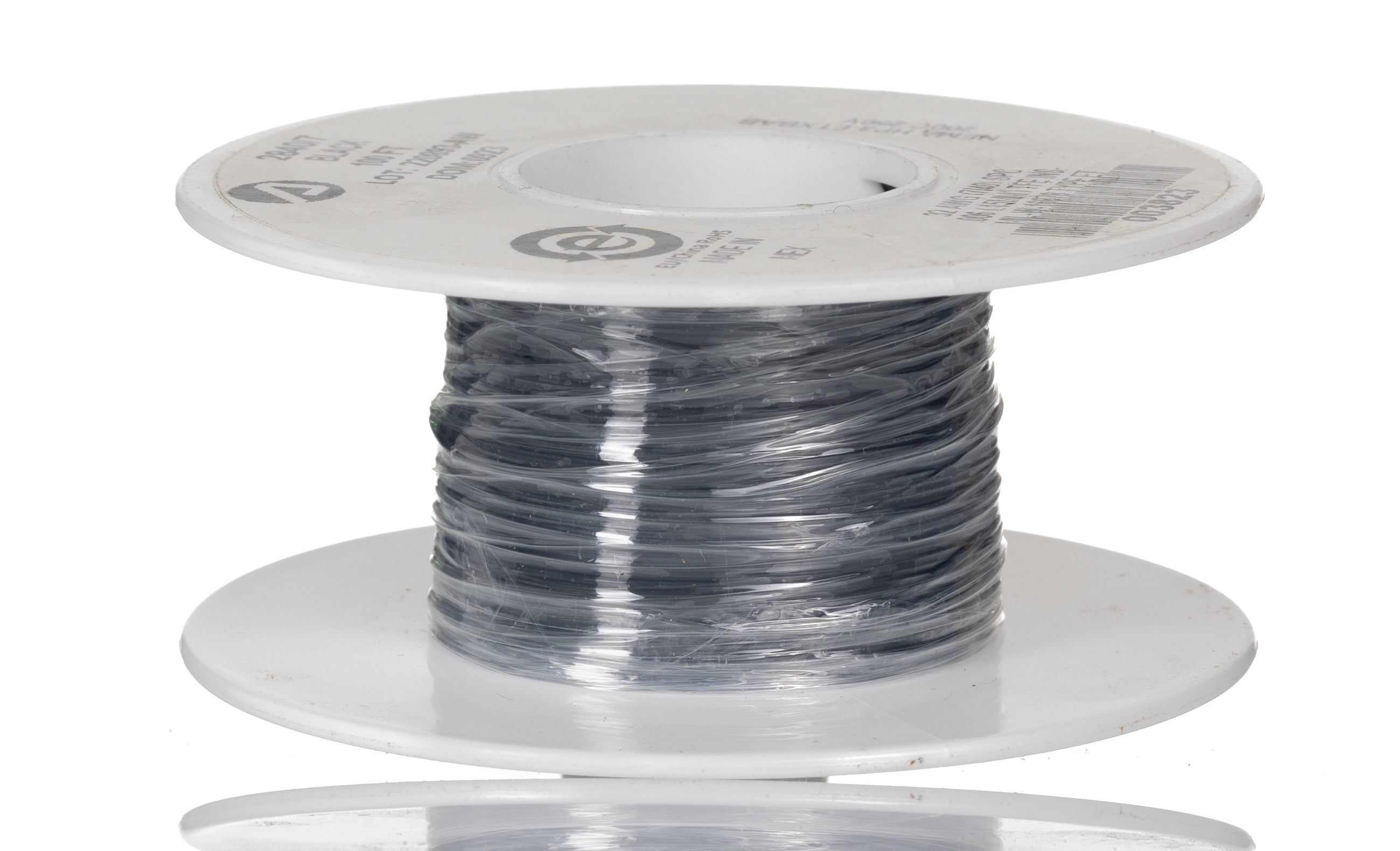 Alpha Wire Hook-up Wire TEFLON Series Black 0.03 mm² Hook Up Wire, 32 AWG, 7/0.008 mm, 30m, PTFE Insulation, 2840/7