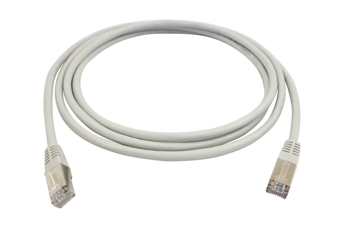 RS PRO, 3m Cat6, Grey RJ45 to Male RJ45 Male, F/UTP Shielded, Terminated PVC Sheath