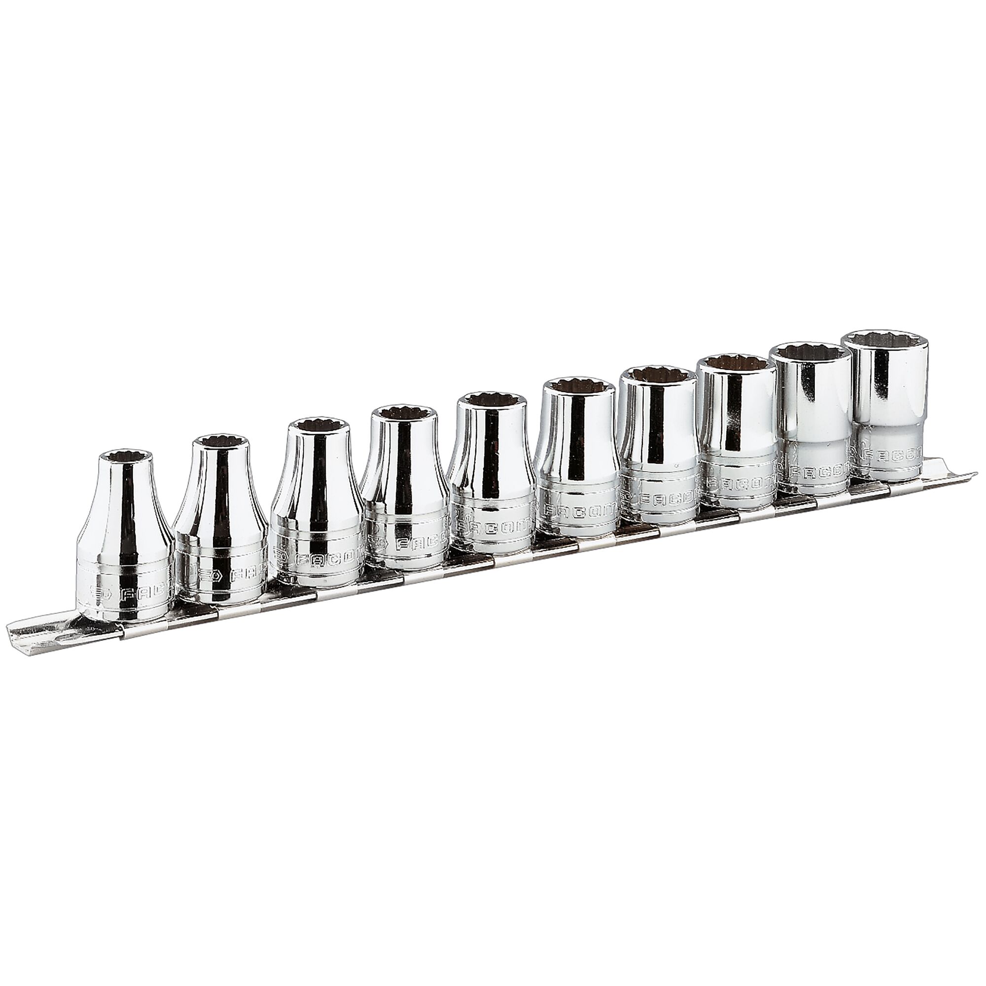 Facom 11-Piece Imperial 1/4 in Standard Socket Set , 6 point