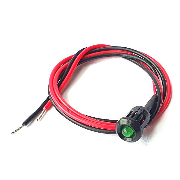CML Innovative Technologies TA30XXXX Series Green Panel Mount Indicator, 24V dc, 6mm Mounting Hole Size, Lead Wires
