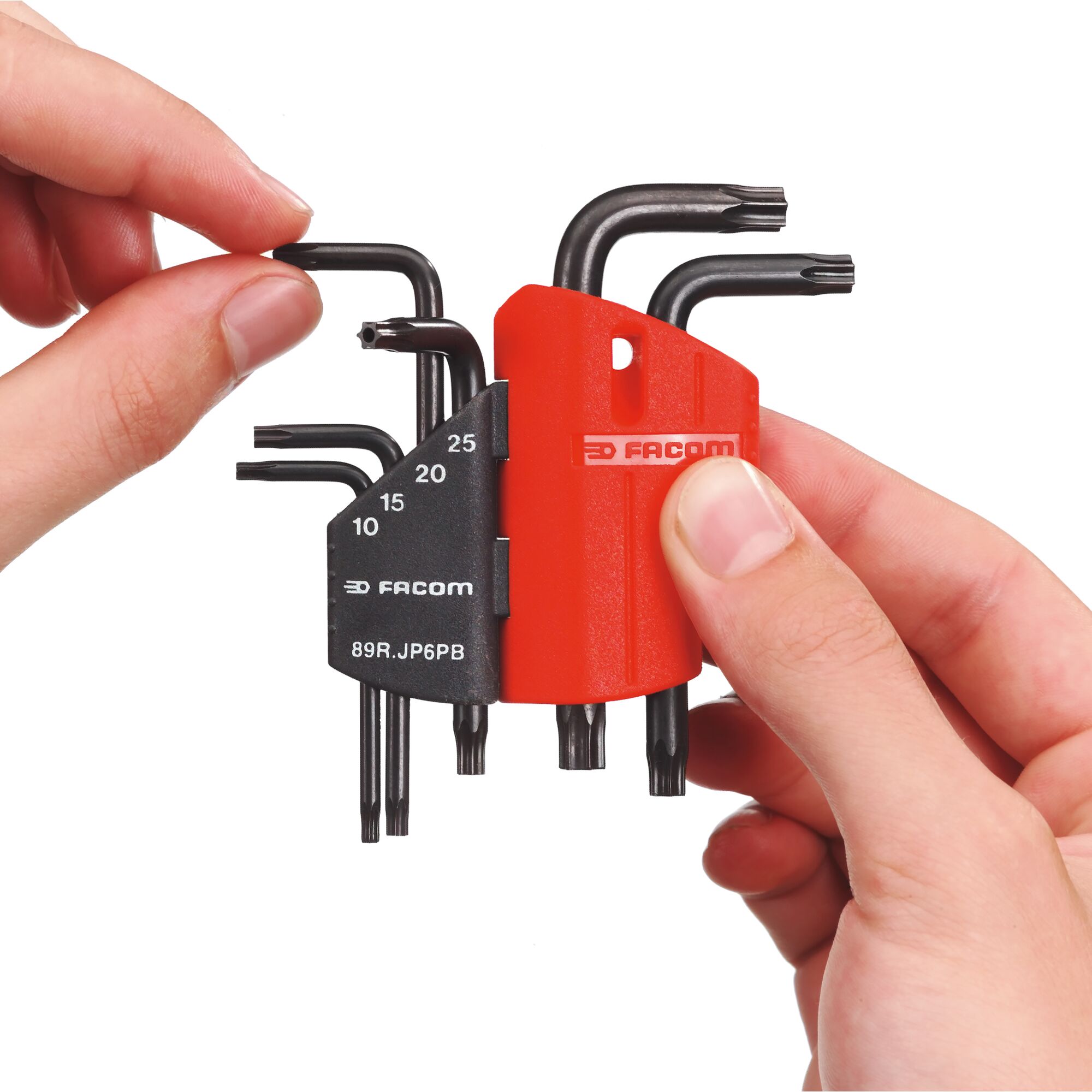 Facom 6-Piece Torx Key, T10 - T15 - T20 - T25 - T30 - T40 Size, L Shape, Short Arm