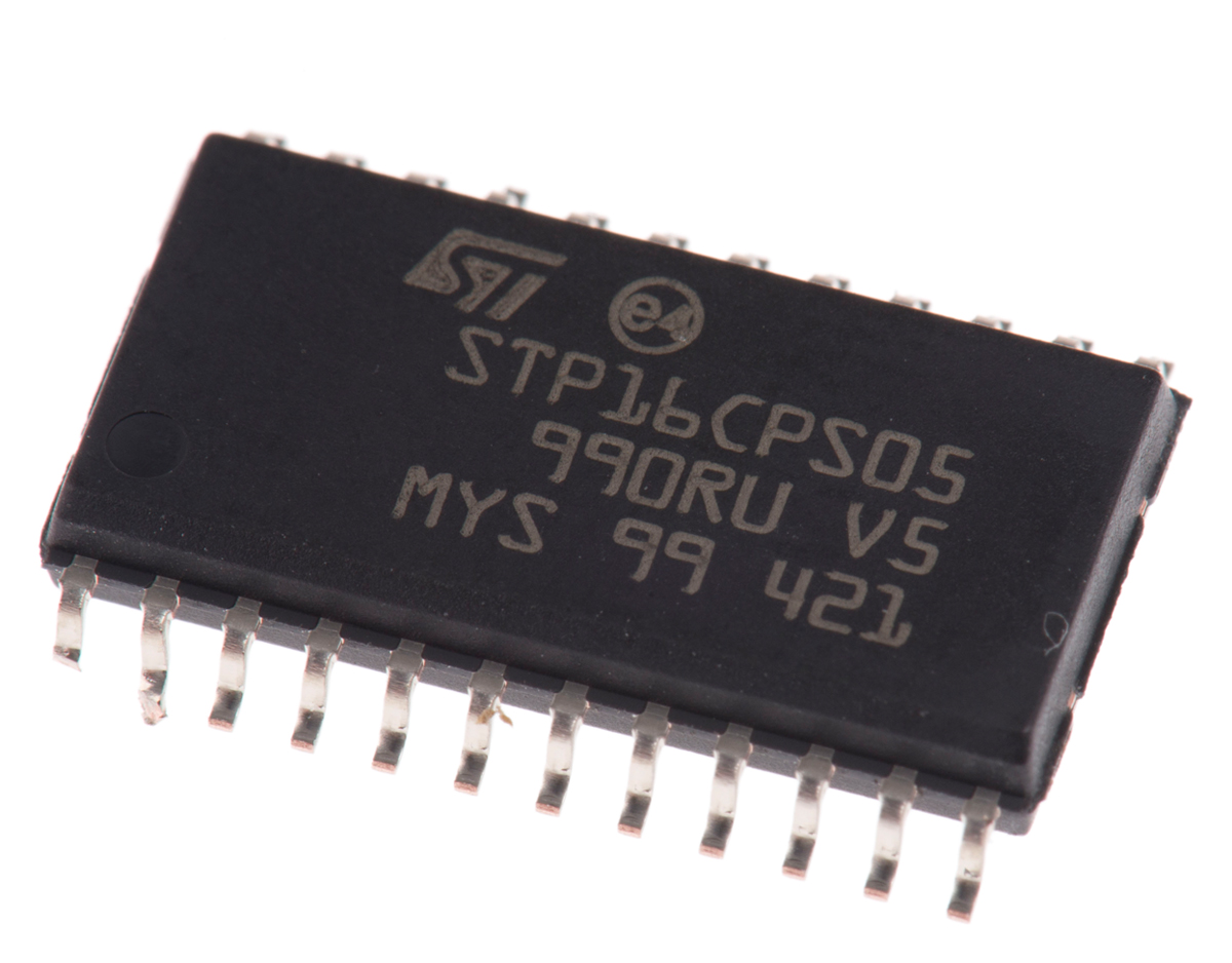 STMicroelectronics STP16CPS05MTR LED Driver IC, 3/5.5 V ac 100 mA 24-Pin SOIC