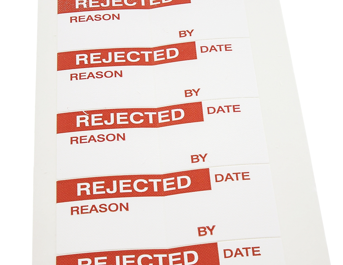 RS PRO Adhesive Pre-Printed Adhesive Label-Rejected-. Quantity: 140
