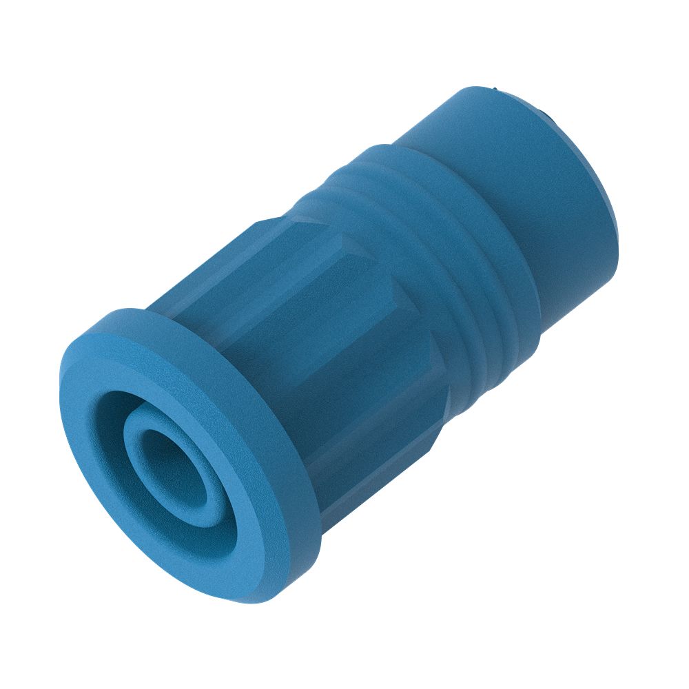 Electro PJP Blue Female Banana Socket, 4 mm Connector, Press Fit Termination, 36A, 1kV, Nickel Plating