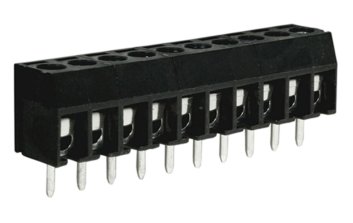 RS PRO PCB Terminal Block, 10-Contact, 3.5mm Pitch, Through Hole Mount, 1-Row, Screw Termination