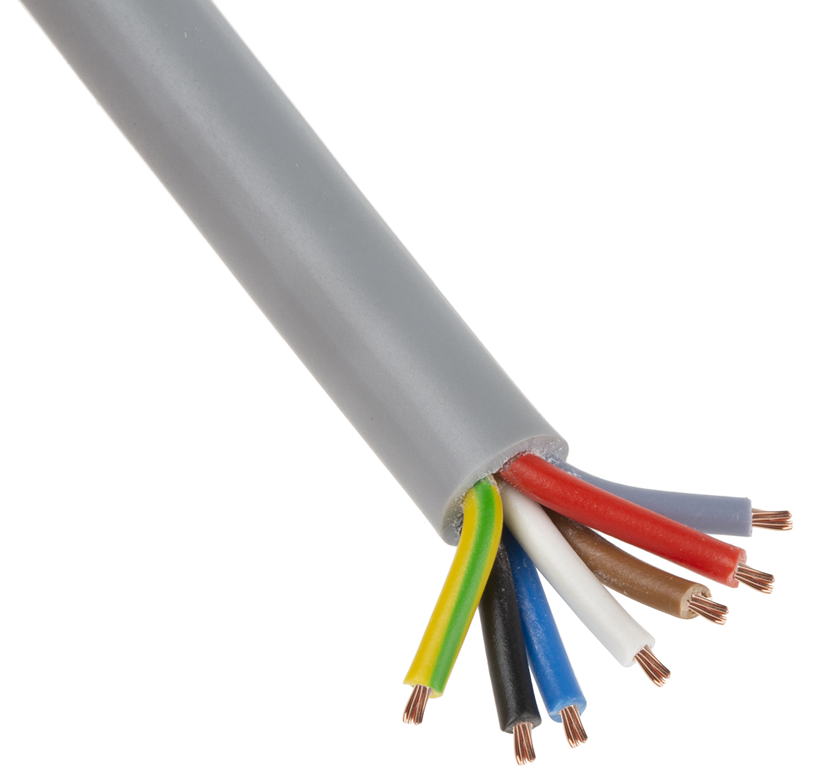 Lapp ÖLFLEX CLASSIC 100 Control Cable, 7 Cores, 0.5 mm² CSA 20 AWG, Unscreened, 50 m, Grey Polyvinyl Chloride Sheath