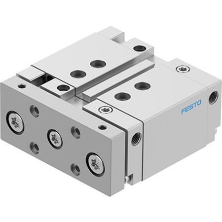 Festo Pneumatic Guided Cylinder - DFM-32-20-B-PPV-A-GF, 32mm Bore, 20mm Stroke, DFM Series, Double Acting
