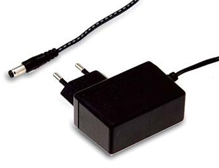 MEAN WELL 12W Plug-In AC/DC Adapter 5V dc Output, 2.4A Output