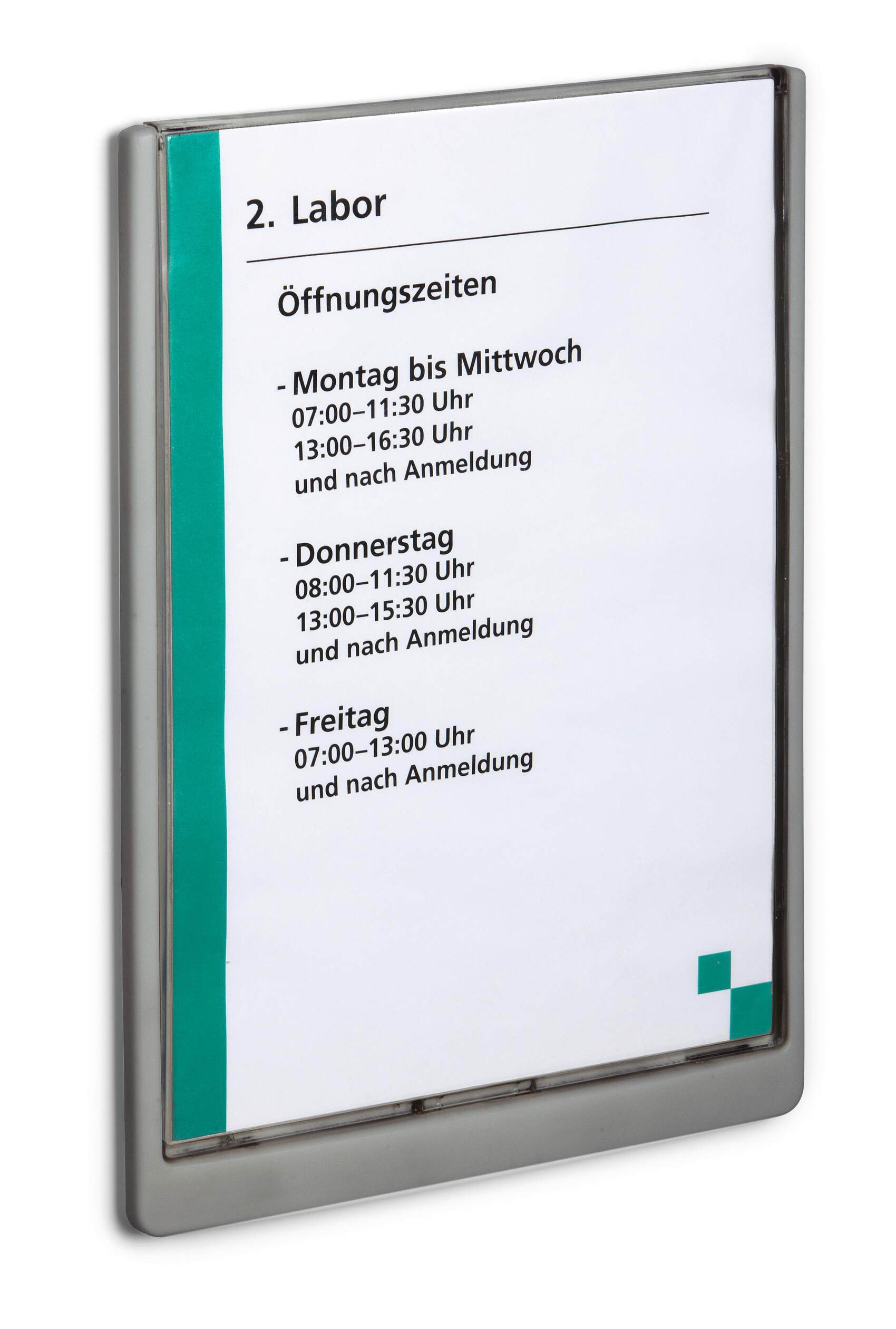 Durable Graphite A4 Smooth and rigid Doorplate, 327mm Height, 233mm Width