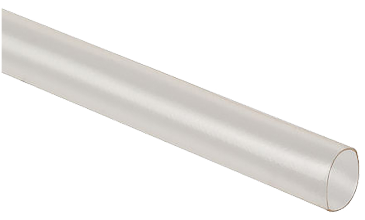 HellermannTyton Halogen Free Heat Shrink Tubing, Clear 4.8mm Sleeve Dia. x 60m Length 2:1 Ratio, TF24 Series