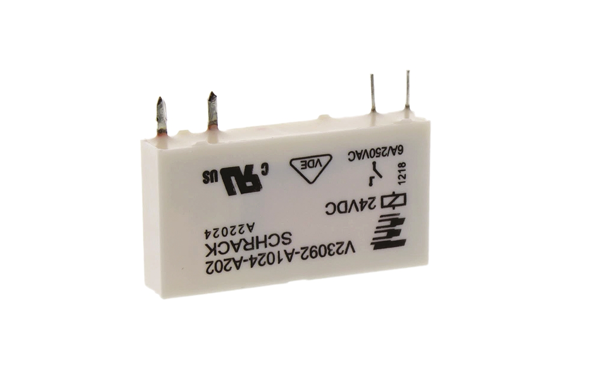 TE Connectivity PCB Mount Power Relay, 24V dc Coil, 6A Switching Current, SPST