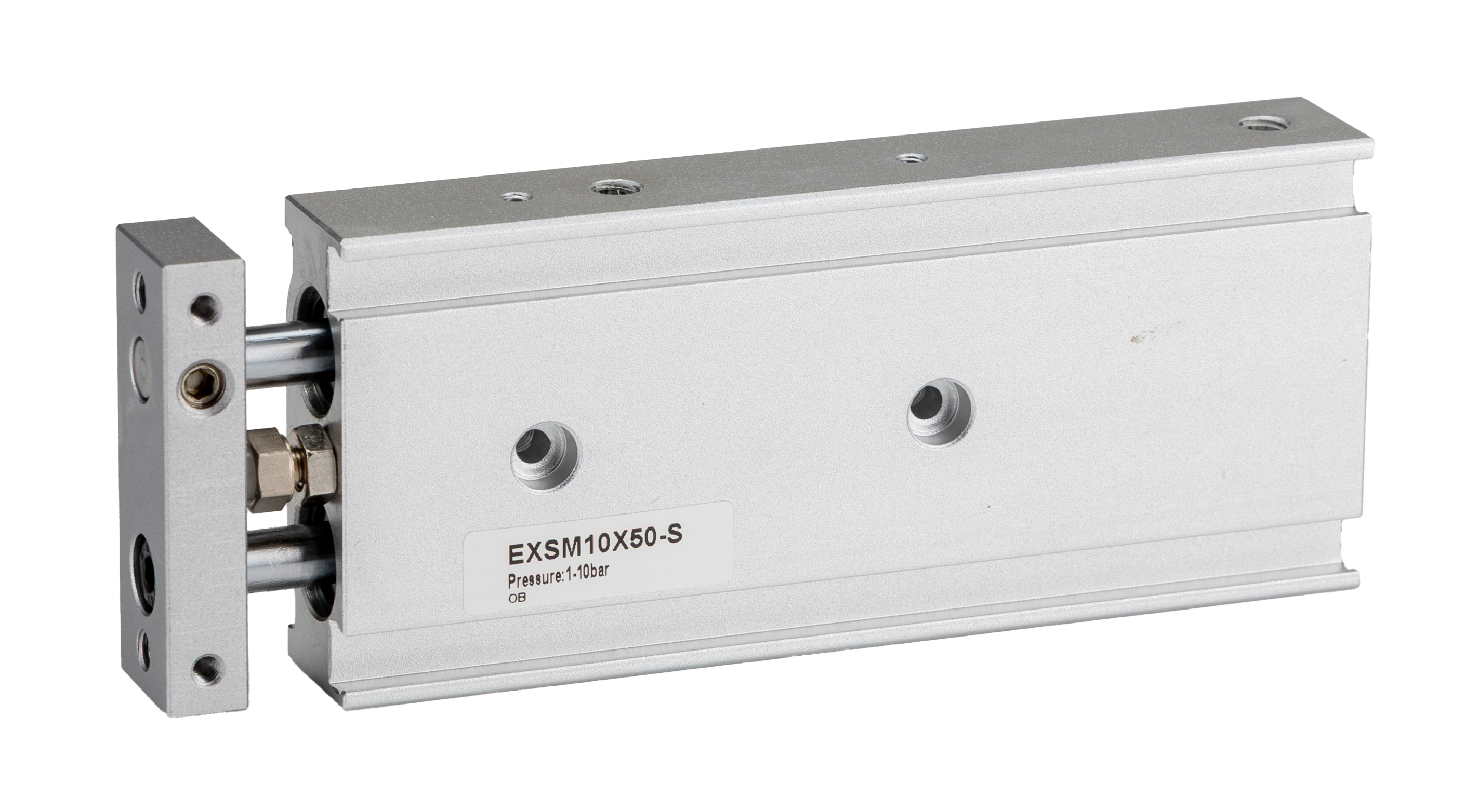RS PRO Pneumatic Guided Cylinder - 10mm Bore, 50mm Stroke, Double Acting