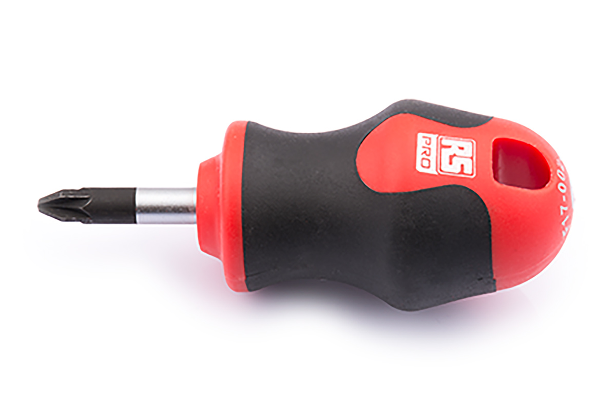 RS PRO Pozidriv Stubby Screwdriver, PZ1 Tip, 25 mm Blade, 85 mm Overall