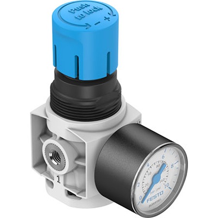 Festo M5 Regulator -, 5 mm, 10bar max. input, MS2-LR-M5-D6-AR-BAR-F1A-B
