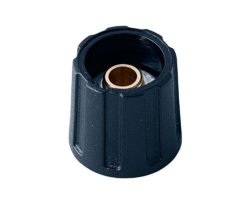 OKW 16mm Black Potentiometer Knob for 6.35mm Shaft Round Shaft, A2516630