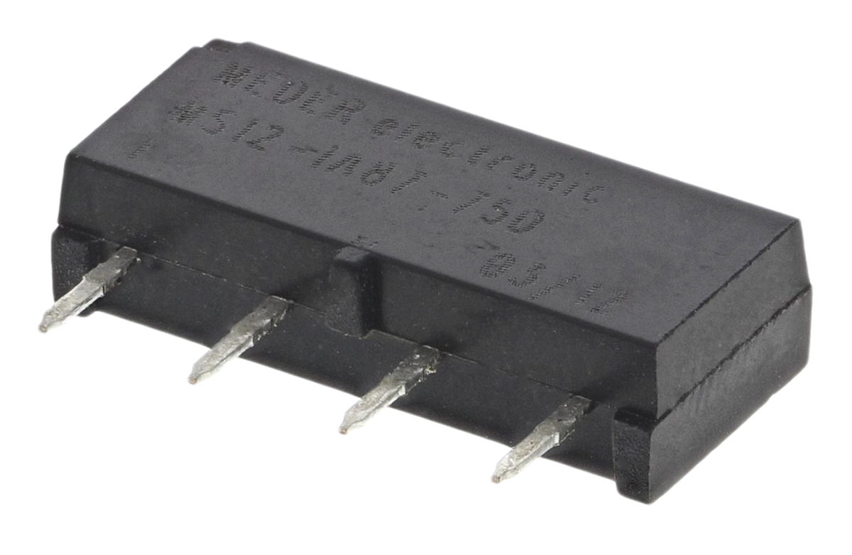 Meder PCB Mount Reed Relay, 12V dc Coil, SPST, 200V dc Max, 0.5 A Max, 700Ω
