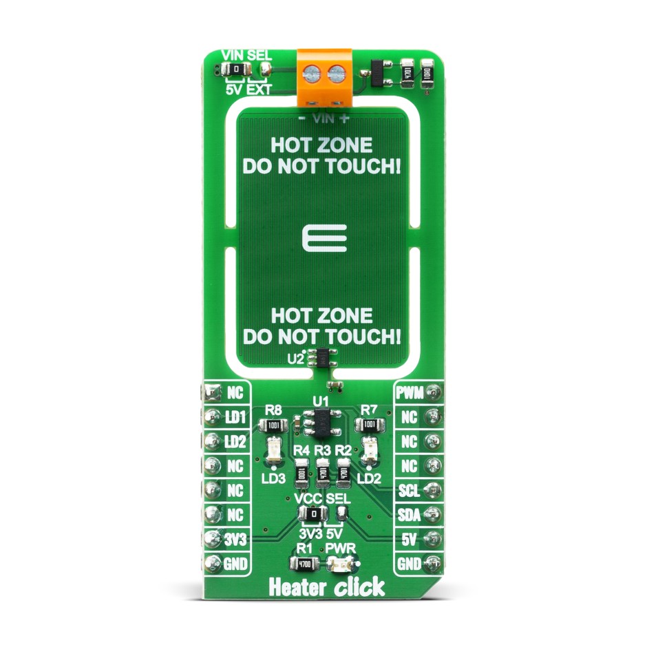 MikroElektronika Heater Click Temperature Sensor Temperature Sensor Board for MCP3221, TMP235