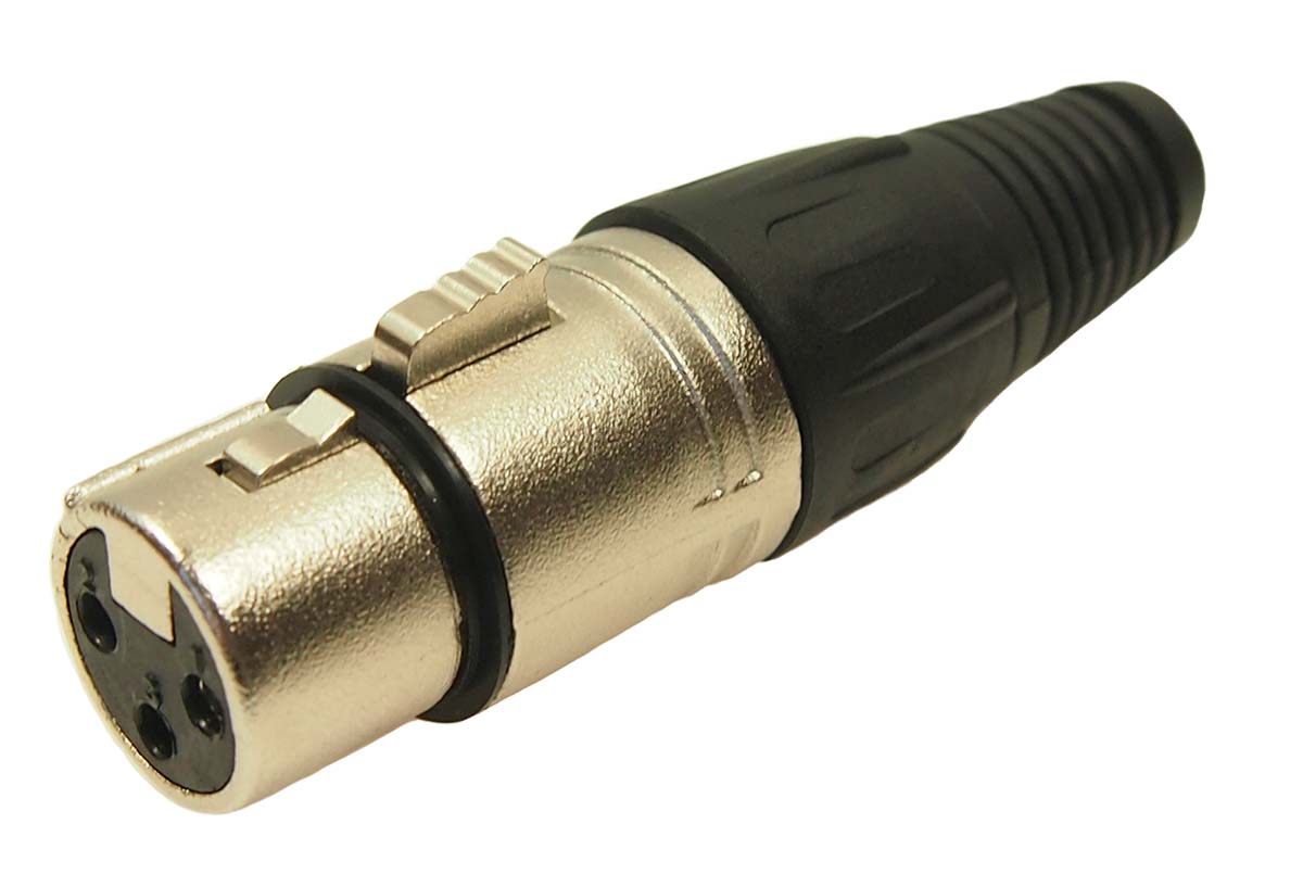 RS PRO Cable Mount XLR Connector, Female, 3 Way, Silver Plating