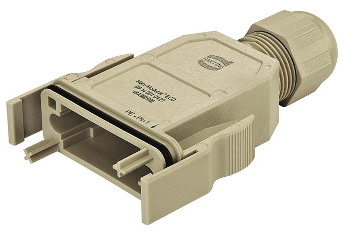 HARTING Han-Modular Heavy Duty Power Connector Hood, Straight