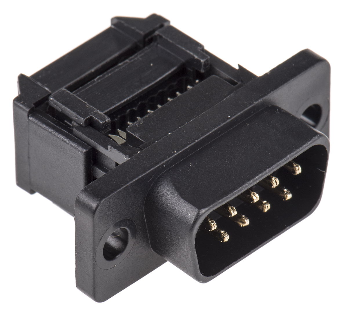 ASSMANN WSW A-DSF 9 Way Right Angle Cable Mount D-sub Connector Plug, 2.54mm Pitch