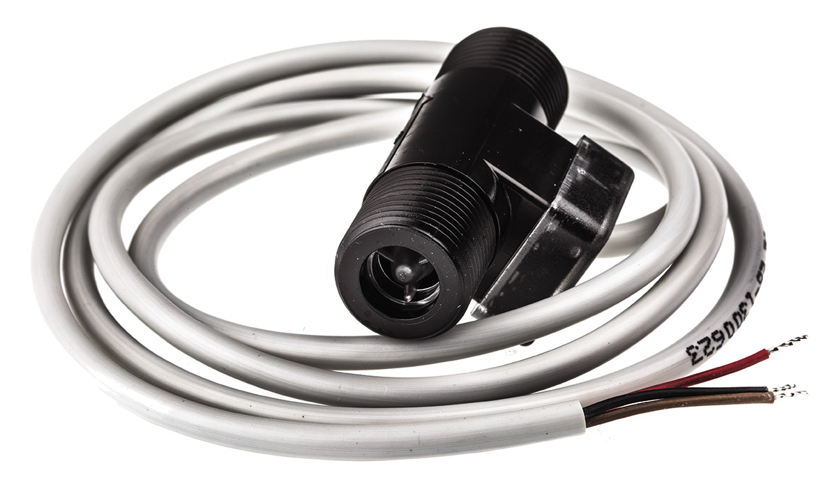 Gems Sensors FT-110 Series Turbine Flow Sensor for Liquid, 0.5 L/min Min, 5 L/min Max