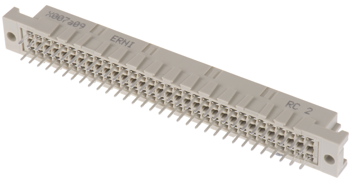 ERNI 64 Way 2.54mm Pitch, Type C Class C2, 2 Row, Straight DIN 41612 Connector, Socket