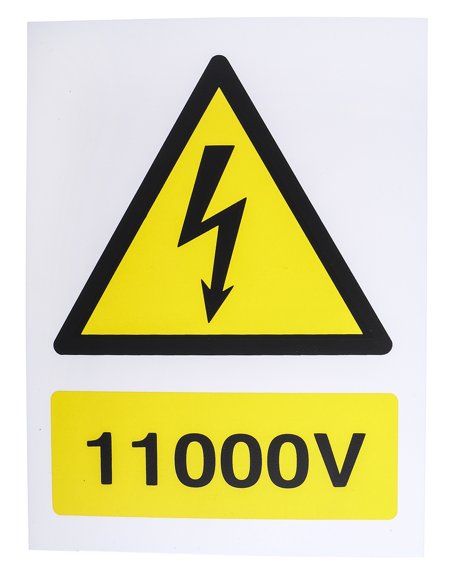 RS PRO Electrical Hazard Warning Sign (English)