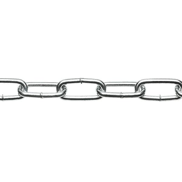 RS PRO Zinc Steel Chain Link, 10m Length