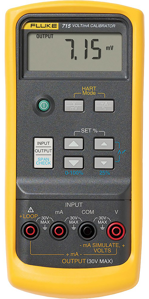 Fluke 715 Current & Voltage Calibrator, Max Voltage 20V, Max Current 24mA, RS Calibration