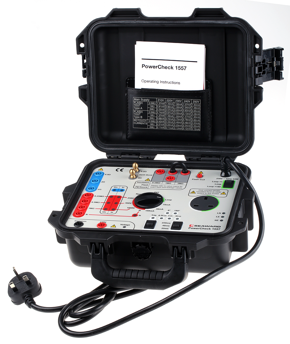 Seaward 369A911 Calibration Check Box, Test Type Continuity, Flash Test Verification, Insulation Resistance, Loop, PE