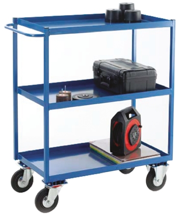 RS PRO 3 Shelf Steel Tray Trolley, 500 x 900mm, 350kg Load