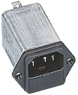 Roxburgh EMC 6A, 250 V ac/dc Screw Mount IEC Inlet Filter RIR0622H, Faston