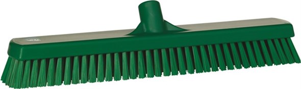 Vikan Broom, Green With Polyester, Polypropylene, Stainless Steel Bristles for Multipurpose Cleaning