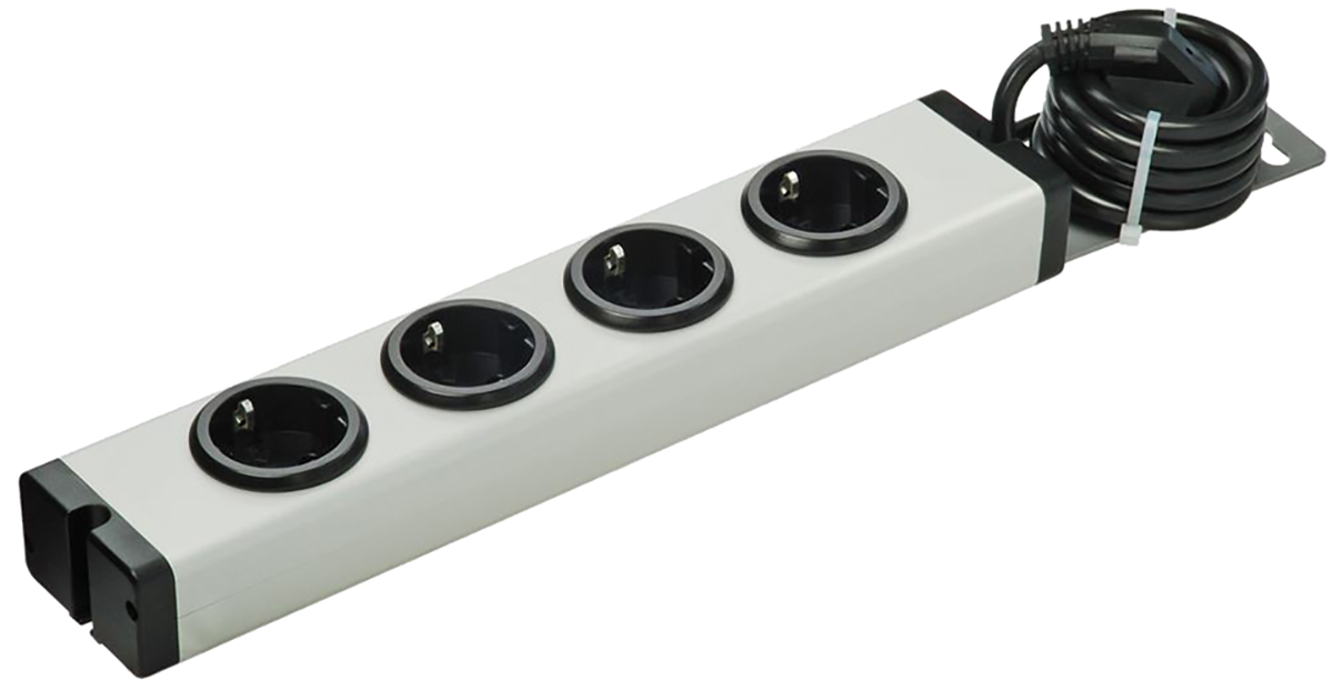 Bodo Ehmann Type F - German Schuko 4 Gang Power Distribution Unit, 1.5m Cable, 16A, 250 V ac
