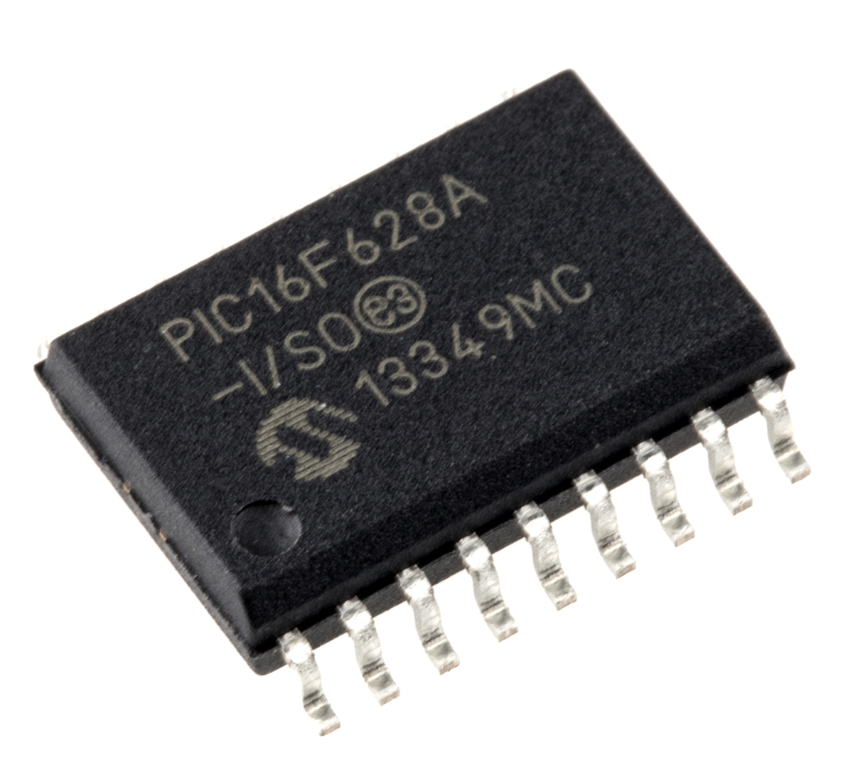 Microchip, 8 bit PIC, PIC16F628A Microcontroller, 32 MHz, 3.5kB FLASH, 18-Pin SOIC