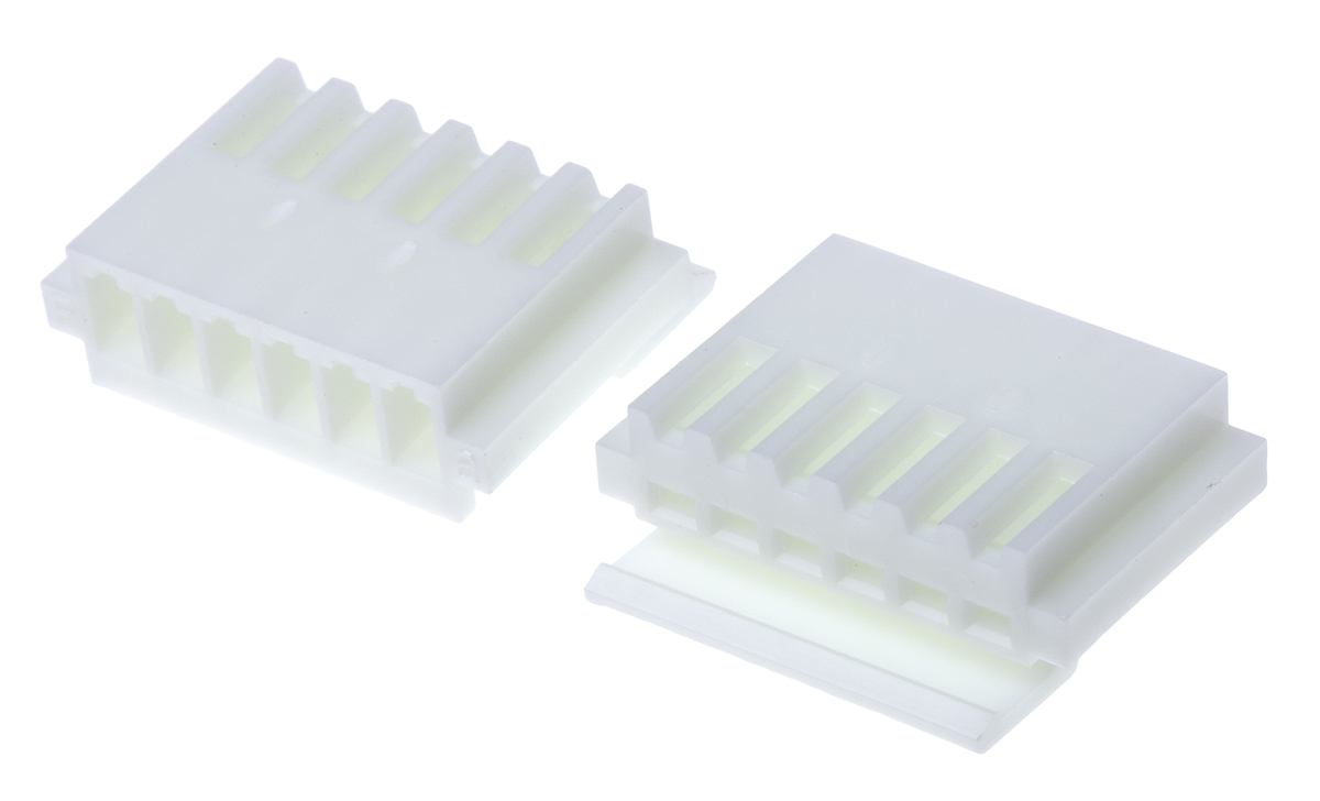 JST, NH Female Connector Housing, 2.5mm Pitch, 6 Way, 1 Row