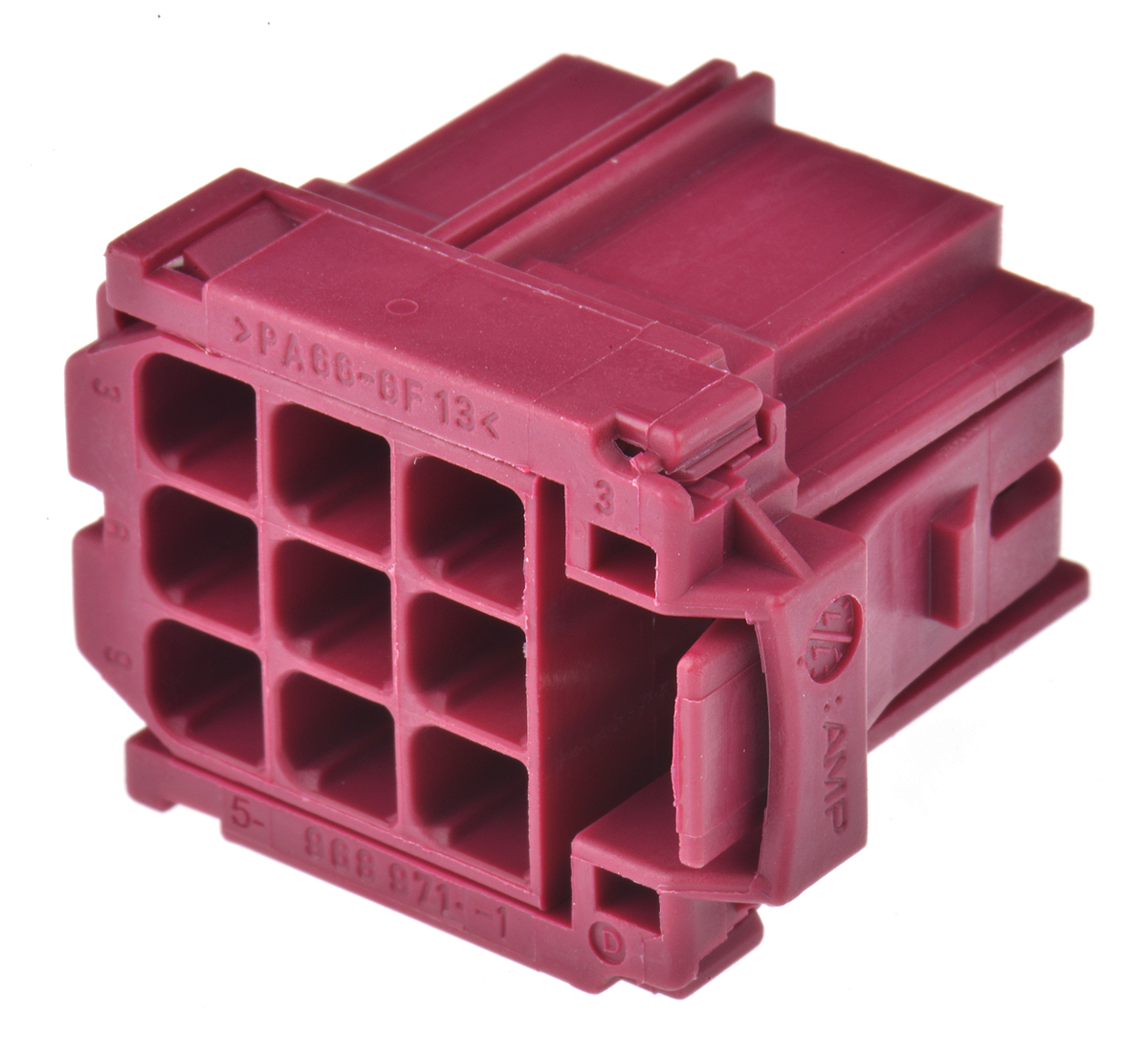 TE Connectivity, AMP MCP 2.8 Automotive Connector Socket Purple Panel Mount 9 Way 5-968971-1