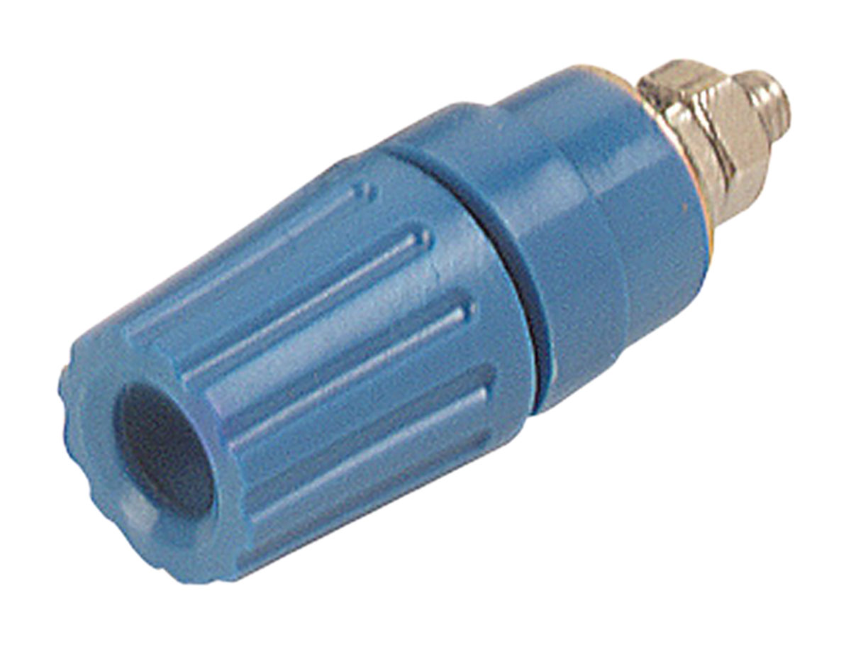 Hirschmann Test & Measurement 35A, Blue Binding Post With Brass Contacts and Nickel Plated