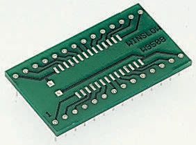 Winslow Straight Through Hole Mount 1.27 mm, 2.54 mm Pitch IC Socket Adapter, 44 Pin Female SOP to 44 Pin Male DIP