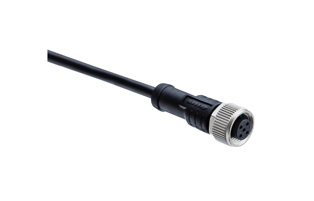 Amphenol Industrial Female 4 way M12 to 4 way Free End Sensor Actuator Cable, 1 m