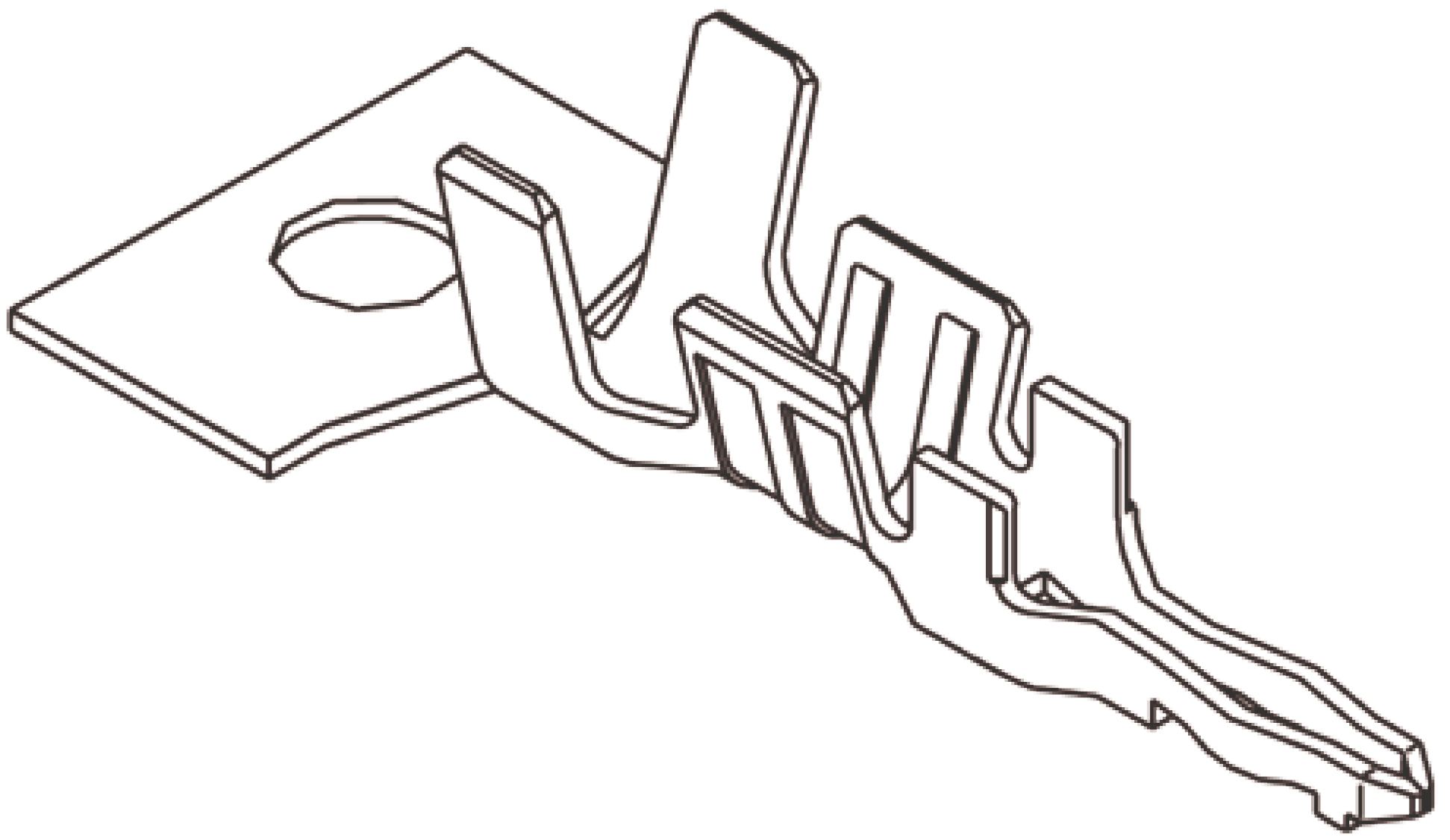 Molex Board-In Series Male Crimp Terminal, 22AWG Min, 18AWG Max