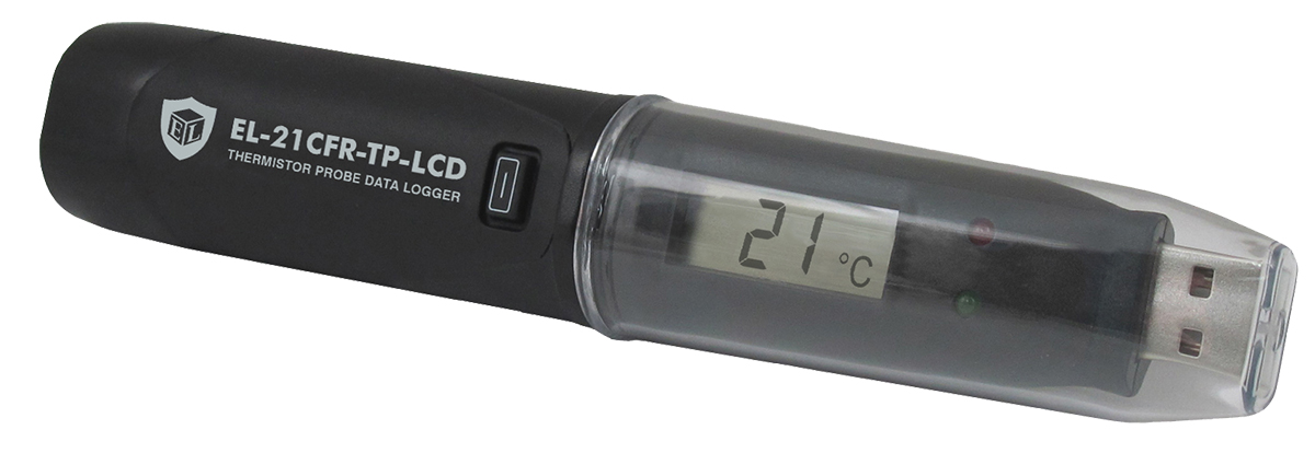 Lascar EL-21CFR-TP-LCD Temperature Data Logger, USB, 1 Input Channel(s) - UKAS Calibration