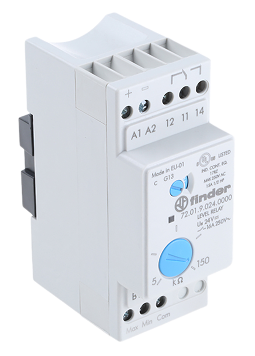 Finder Level Monitoring Relay, 1 Phase, SPDT, DIN Rail