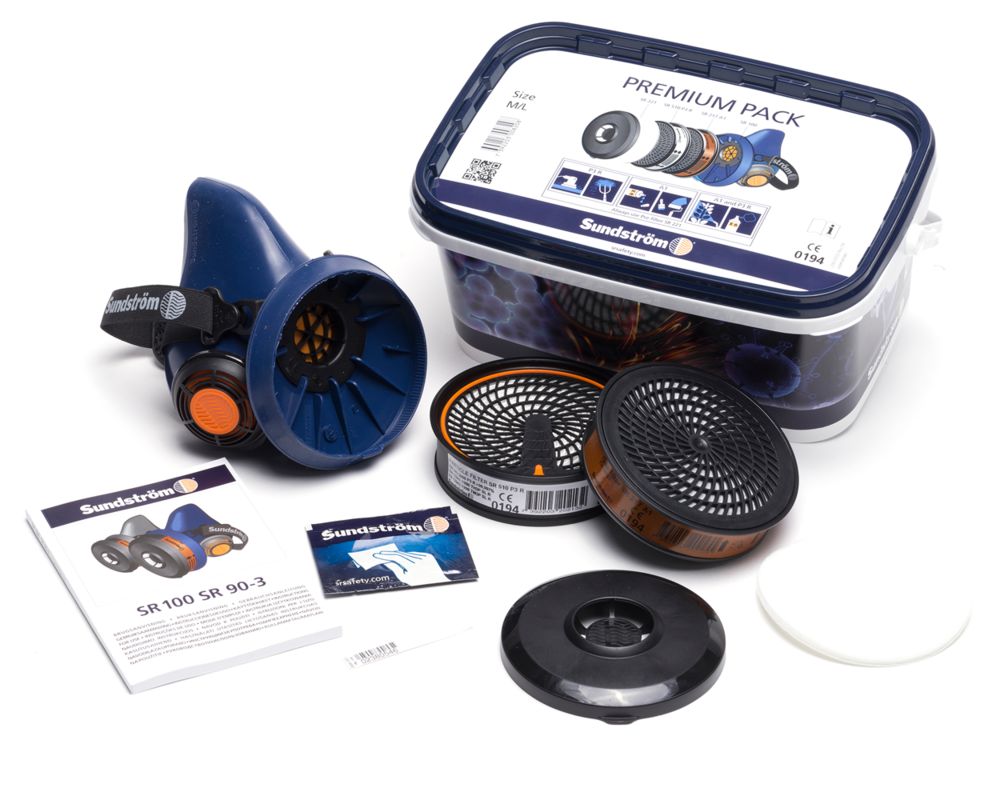 H05-0002 Sundstrom Blue Silicone Face Mask