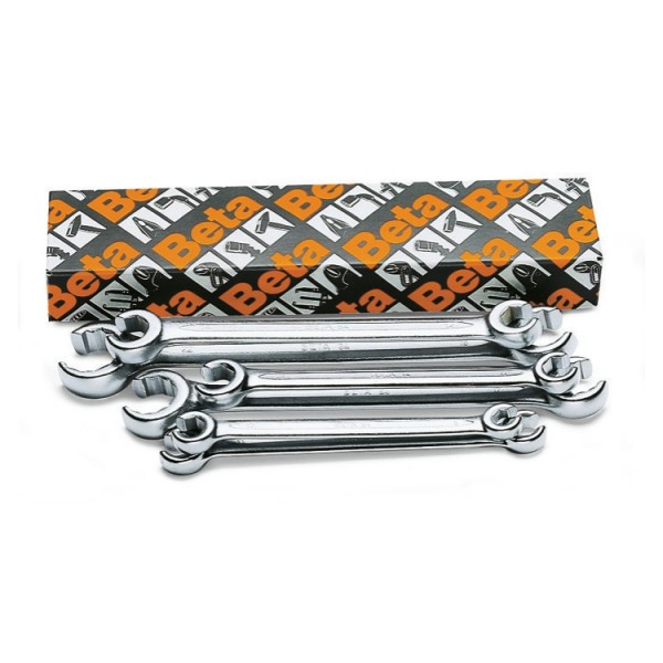 BETA 6-Piece Ring Spanner Set, 8 x 10 → 19 x 22 mm, Chrome Vanadium
