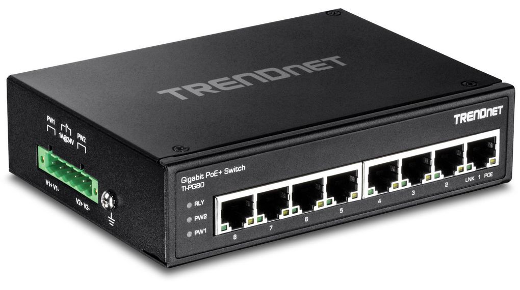 Trendnet TI-PG80, Unmanaged 8 Port Ethernet Switch With PoE
