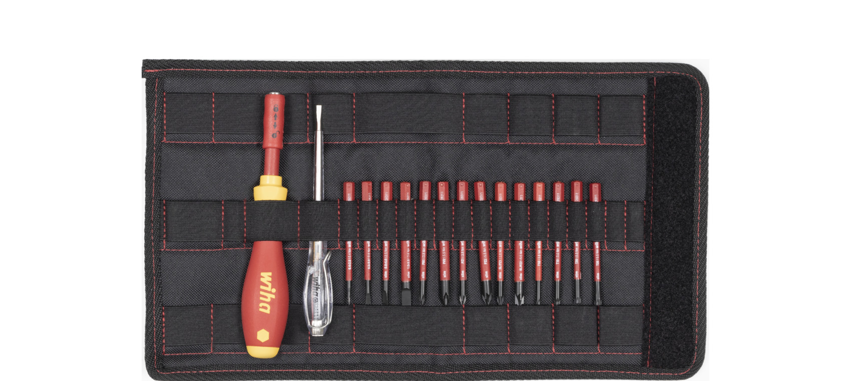 Wiha Phillips, Pozidriv, Slotted, Torx Bit Holder Screwdriver, 16-Piece
