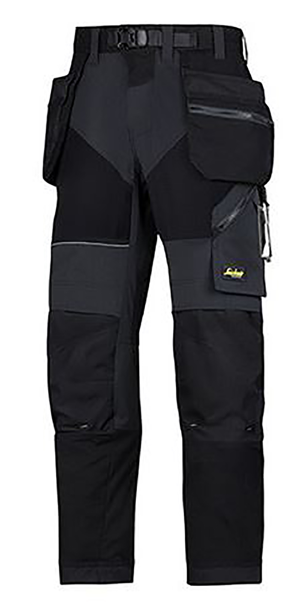 Snickers 6902 Flexiwork Men's Black Ripstop, Size Regular 32in L